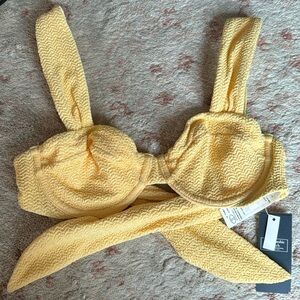 Abercrombie and Fitch yellow underwire bikini top